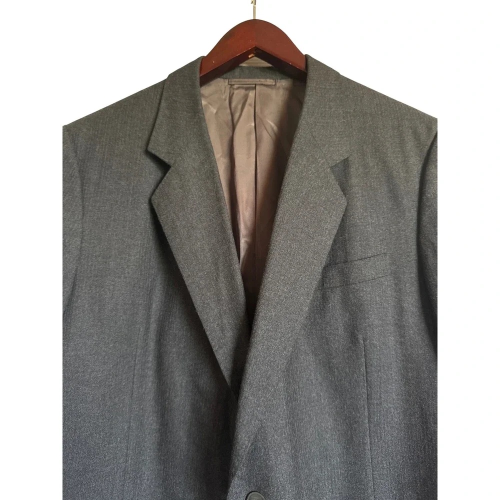 Custom Tailored Wong's Hong‎ Kong Gray Mink Cashmere Sport Coat Classic Business